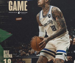 虎扑NBA-攻防一体！雄鹿官媒晒库兹马数据海报：今晚的最佳球员